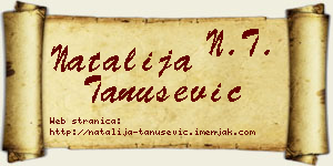 Natalija Tanušević vizit kartica